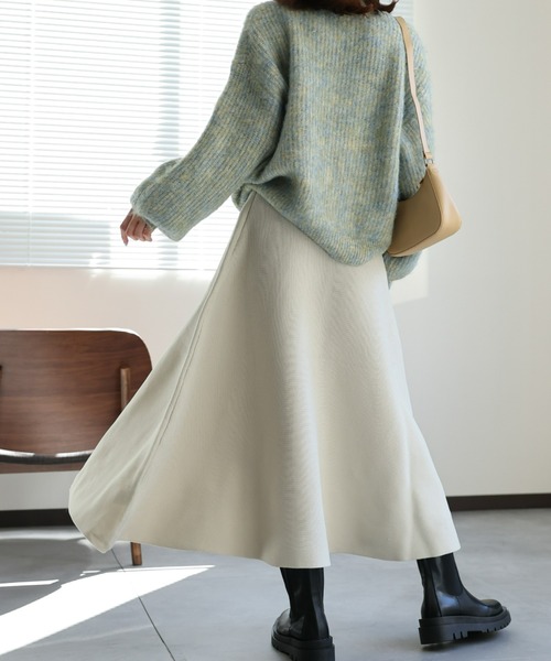 sakishimatokyo(サキシマトーキョー)の「ニットフレアスカート(スカート・レディース・パープル/アイボリー/レッド/ブラック/グレー・FREE)」の17枚目の写真