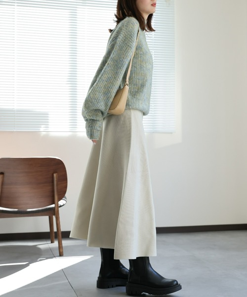 sakishimatokyo(サキシマトーキョー)の「ニットフレアスカート(スカート・レディース・パープル/アイボリー/レッド/ブラック/グレー・FREE)」の19枚目の写真