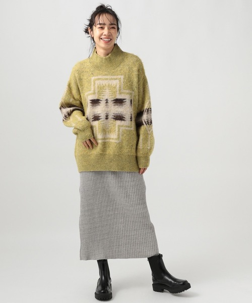 BAYFLOW（ベイフロー）の「ワイドリブスカート（スカート・レディース・グレー/ブラック/イエロー・MEDIUM/SMALL）」の10枚目の写真