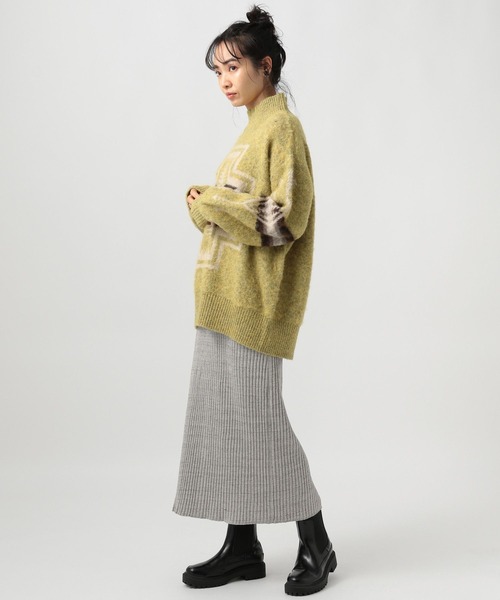 BAYFLOW（ベイフロー）の「ワイドリブスカート（スカート・レディース・グレー/ブラック/イエロー・MEDIUM/SMALL）」の11枚目の写真