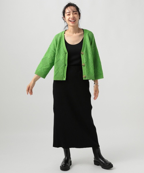 BAYFLOW（ベイフロー）の「ワイドリブスカート（スカート・レディース・グレー/ブラック/イエロー・MEDIUM/SMALL）」の17枚目の写真