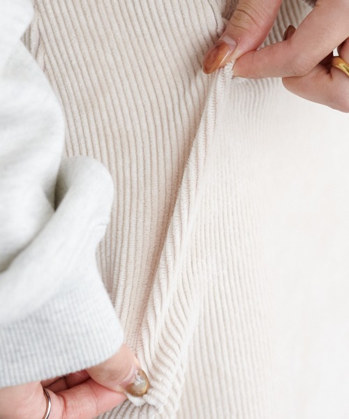 DISCOAT（ディスコート）の「【S～Lサイズあり】カットコールナロースカート（スカート・レディース・オレンジ/チャコールグレー/アイボリー・SMALL/MEDIUM/LARGE）」の17枚目の写真