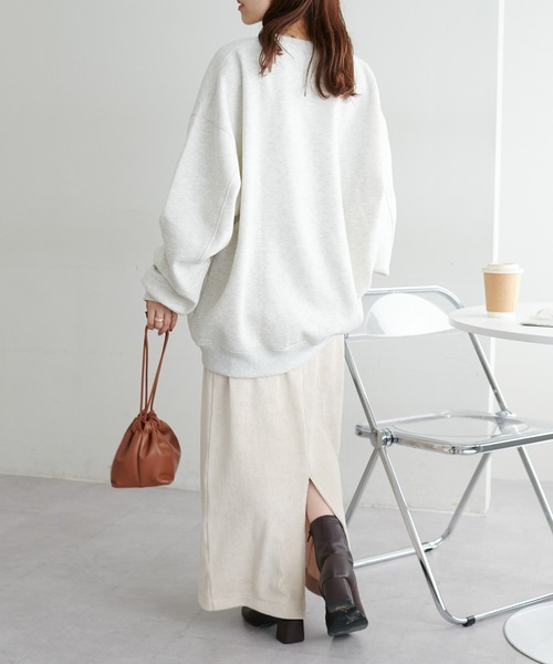 DISCOAT（ディスコート）の「【S～Lサイズあり】カットコールナロースカート（スカート・レディース・オレンジ/チャコールグレー/アイボリー・SMALL/MEDIUM/LARGE）」の8枚目の写真