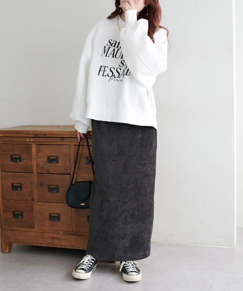 DISCOAT（ディスコート）の「【S～Lサイズあり】カットコールナロースカート（スカート・レディース・オレンジ/チャコールグレー/アイボリー・SMALL/MEDIUM/LARGE）」の20枚目の写真