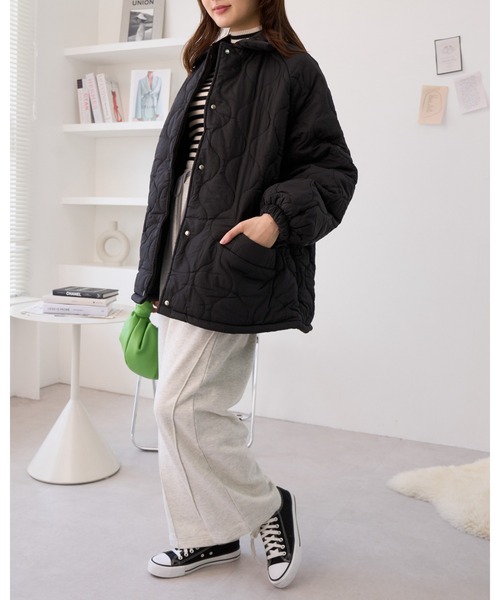 Ada.(エイダ)の「スウェット 切り替え カーブパンツ(スウェットパンツ・レディース・チャコールグレー/ブラック/オートミール・FREE)」の17枚目の写真