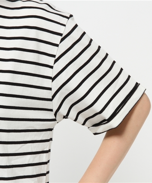 WEGO（ウィゴー）の「WEGO/サイドZIPロングTシャツ（Tシャツ/カットソー・レディース・オフホワイト/ホワイト系その他/ブラック・FREE）」の8枚目の写真