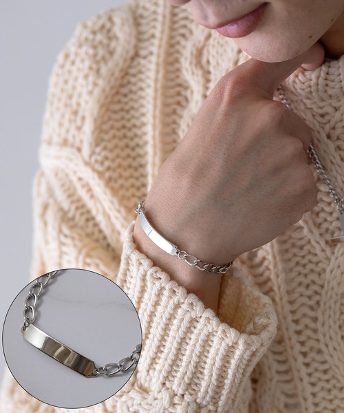 improves（インプローブス）の「プレート チェーンブレスレット（ブレスレット・メンズ・ゴールド/シルバー/シルバー系・FREE）」の2枚目の写真