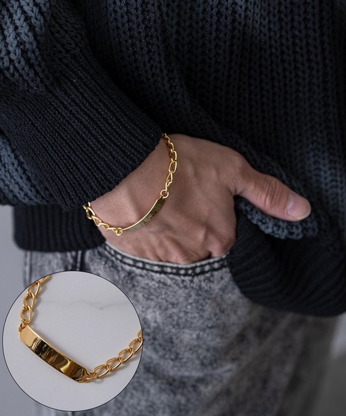 improves（インプローブス）の「プレート チェーンブレスレット（ブレスレット・メンズ・ゴールド/シルバー/シルバー系・FREE）」の3枚目の写真