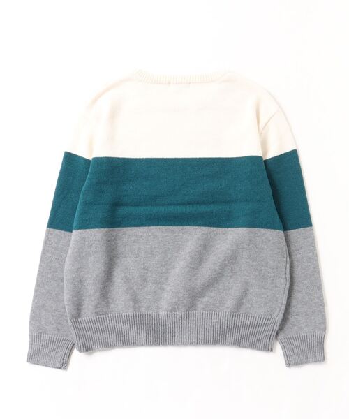 NAVY(ネイビー)の「NAVY もちもち 洗えるニット 3段切り替えプルオーバー(ニット/セーター・レディース・グリーン系/ネイビー/ピンク/イエロー・L/M)」の5枚目の写真