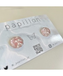 【papillon】天然石パールピアス(MA)