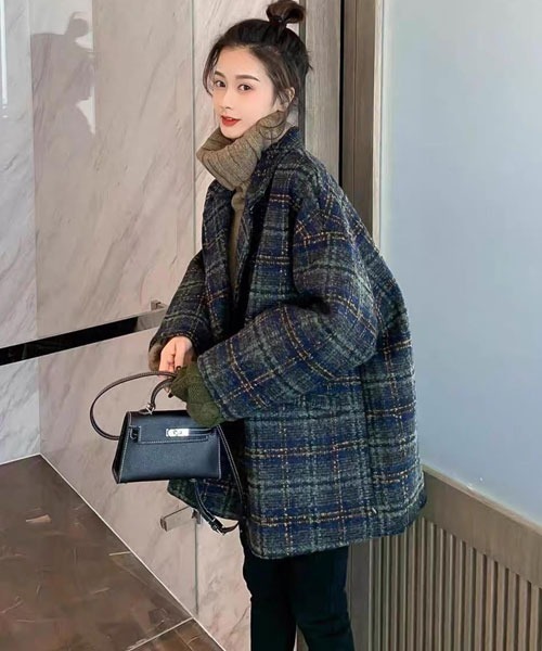 urge：（アージコロン ）の「【URGE：】チェック柄 ダブルボタン