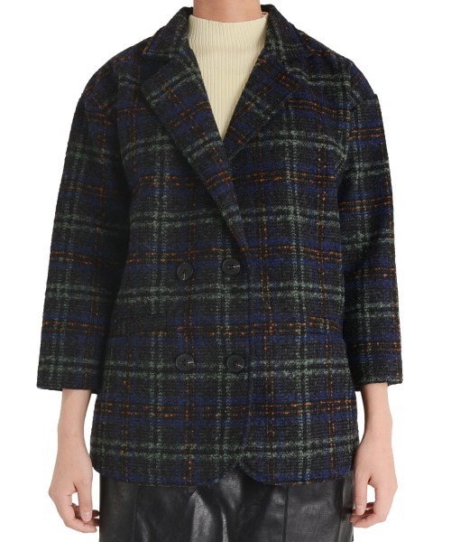 urge：（アージコロン ）の「【URGE：】チェック柄 ダブルボタン