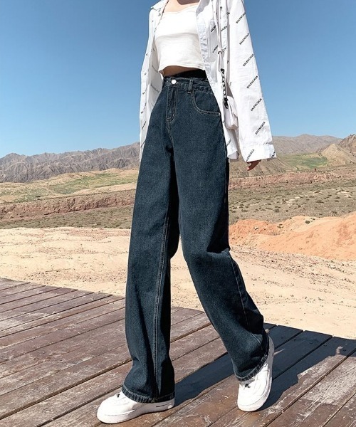 ENLIKE（エンリケ）の「ウエストクロスデザインデニムパンツ（デニム