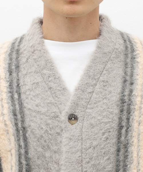 THE INOUE BROTHERS(ザイノウエブラザーズ)の「【THE INOUE BROTHERS / ザ イノウエブラザーズ】SURI CARDIGAN STRIPE(カーディガン/ボレロ・メンズ・チャコールグレー・MEDIUM)」の16枚目の写真