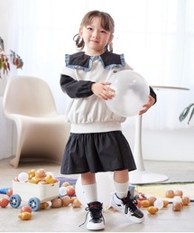 aBity select | 2段ティアード 配色フリルビックカラーワンピース(ワンピース)