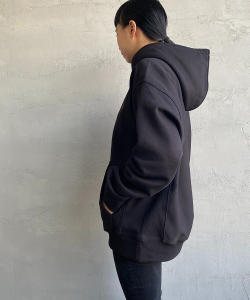 Carhartt WIP（カーハートダブリューアイピー）の「[carhartt WIP/カーハートダブリューアイピー] AMERICAN SCRIPT ワンポイントロゴ刺繍スウェットパーカー（パーカー・レディース・パープル/ブラック/ナチュラル/ライトグレー・XL/S/L/M）」の16枚目の写真