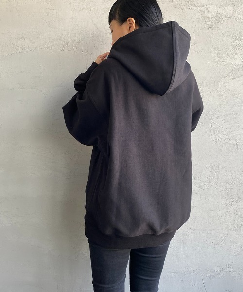 Carhartt WIP（カーハートダブリューアイピー）の「[carhartt WIP/カーハートダブリューアイピー] AMERICAN SCRIPT ワンポイントロゴ刺繍スウェットパーカー（パーカー・レディース・パープル/ブラック/ナチュラル/ライトグレー・XL/S/L/M）」の17枚目の写真
