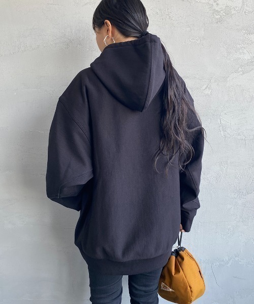 Carhartt WIP（カーハートダブリューアイピー）の「[carhartt WIP/カーハートダブリューアイピー] AMERICAN SCRIPT ワンポイントロゴ刺繍スウェットパーカー（パーカー・レディース・パープル/ブラック/ナチュラル/ライトグレー・XL/S/L/M）」の20枚目の写真