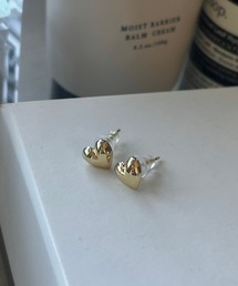 ぷっくりミニハートピアス