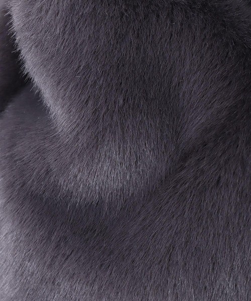 Jines（ジネス）の「フェイクファー・ワンハンドルバッグ（ハンドバッグ・レディース・アイボリー/チャコールグレー・FREE）」の10枚目の写真