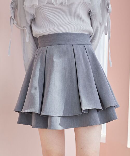 MAJESTIC LEGON(マジェスティックレゴン)の「フレアミニスカパン(スカート・レディース・ブラック/アイボリー/グレー/ベージュ・MEDIUM)」の3枚目の写真