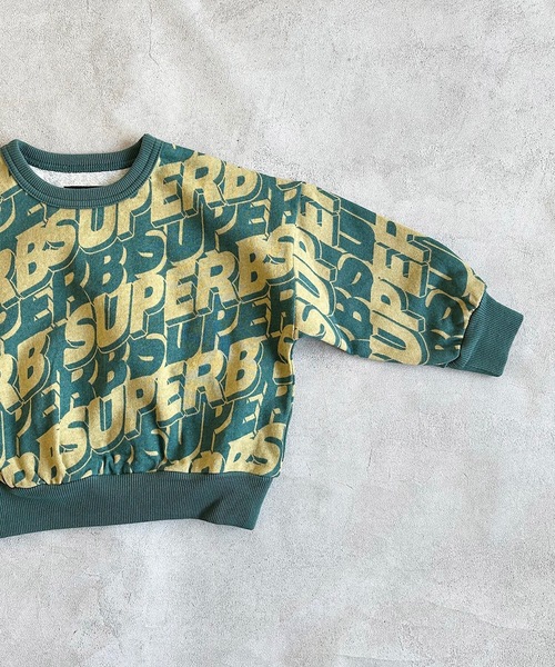 BIG FIELD（ビッグフィールド）の「総柄スウェット（80～150cm）（スウェット・キッズ・カーキ/ネイビー/オフホワイト・95/90/130/80/140/150/100/120/110）」の10枚目の写真