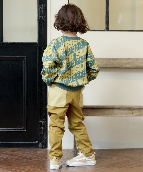 BIG FIELD（ビッグフィールド）の「総柄スウェット（80～150cm）（スウェット・キッズ・カーキ/ネイビー/オフホワイト・95/90/130/80/140/150/100/120/110）」の15枚目の写真