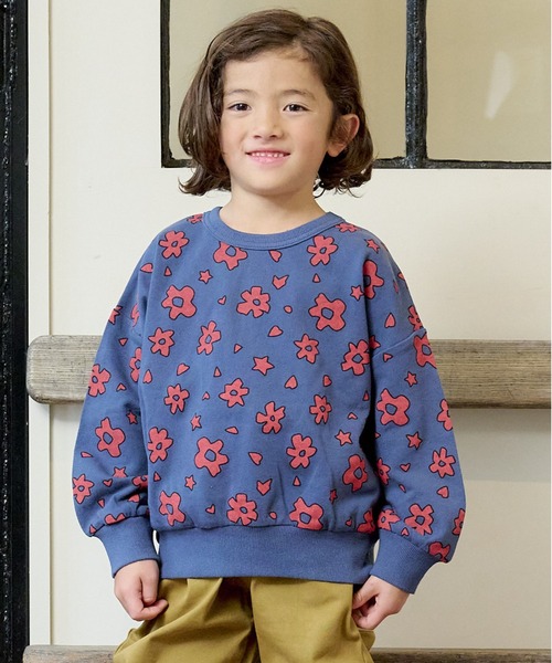 BIG FIELD（ビッグフィールド）の「総柄スウェット（80～150cm）（スウェット・キッズ・カーキ/ネイビー/オフホワイト・95/90/130/80/140/150/100/120/110）」の8枚目の写真