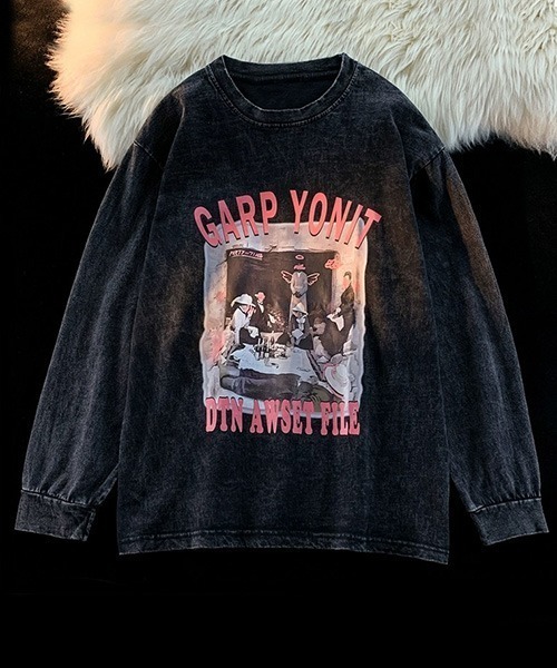 ROOPTOKYO（ループトウキョウ）の「VINTAGE DESIGN LS-T/ヴィンテージデザインロングスリーブT（Tシャツ/カットソー・メンズ・ブラック系1/ブラック系2/ブラック系3/ブラック系4・L/XL/XXL）」の2枚目の写真