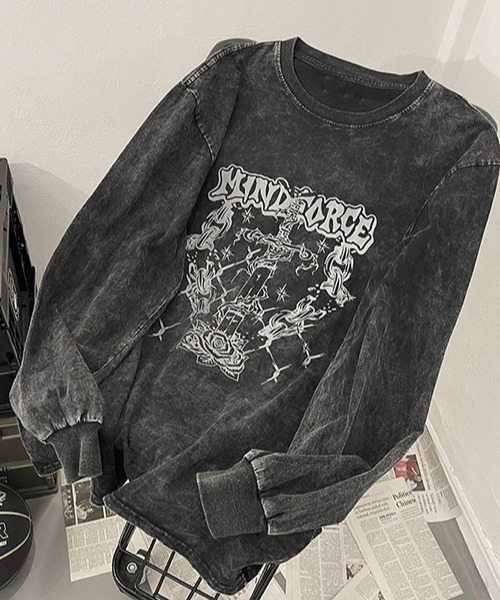 ROOPTOKYO（ループトウキョウ）の「VINTAGE DESIGN LS-T/ヴィンテージデザインロングスリーブT（Tシャツ/カットソー・メンズ・ブラック系1/ブラック系2/ブラック系3/ブラック系4・L/XL/XXL）」の4枚目の写真