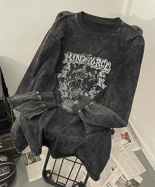 ROOPTOKYO（ループトウキョウ）の「VINTAGE DESIGN LS-T/ヴィンテージデザインロングスリーブT（Tシャツ/カットソー・メンズ・ブラック系1/ブラック系2/ブラック系3/ブラック系4・L/XL/XXL）」の9枚目の写真