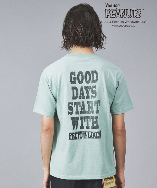 FRUIT OF THE LOOM(フルーツオブザルーム)の「【FRUIT OF THE LOOM/フルーツオブザルーム】ヴィンテージスヌーピー半袖Tシャツシリーズ(Tシャツ/カットソー・メンズ・ブラック/サックスブルー/アイボリー/イエロー・L/S/M)」の8枚目の写真