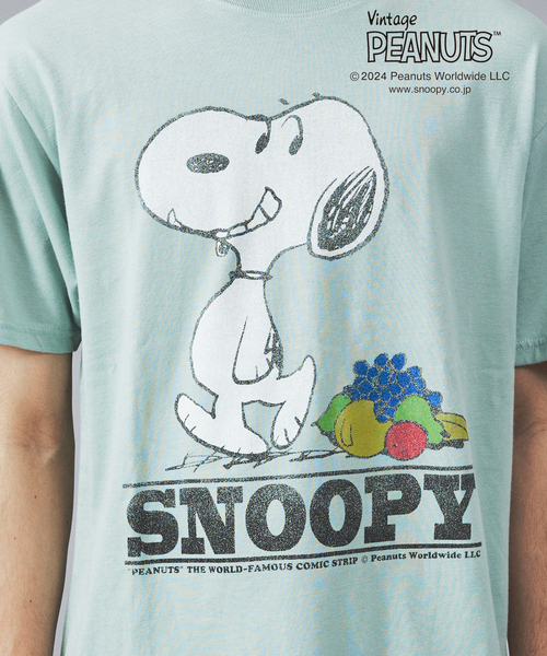 FRUIT OF THE LOOM(フルーツオブザルーム)の「【FRUIT OF THE LOOM/フルーツオブザルーム】ヴィンテージスヌーピー半袖Tシャツシリーズ(Tシャツ/カットソー・メンズ・ブラック/サックスブルー/アイボリー/イエロー・L/S/M)」の10枚目の写真