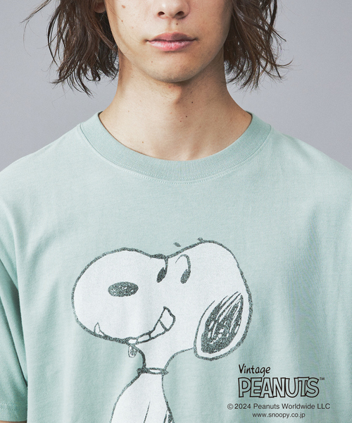 FRUIT OF THE LOOM(フルーツオブザルーム)の「【FRUIT OF THE LOOM/フルーツオブザルーム】ヴィンテージスヌーピー半袖Tシャツシリーズ(Tシャツ/カットソー・メンズ・ブラック/サックスブルー/アイボリー/イエロー・L/S/M)」の11枚目の写真