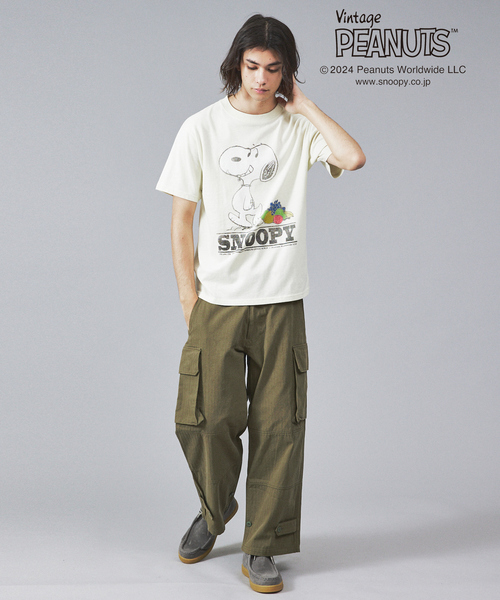 FRUIT OF THE LOOM(フルーツオブザルーム)の「【FRUIT OF THE LOOM/フルーツオブザルーム】ヴィンテージスヌーピー半袖Tシャツシリーズ(Tシャツ/カットソー・メンズ・ブラック/サックスブルー/アイボリー/イエロー・L/S/M)」の16枚目の写真