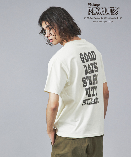 FRUIT OF THE LOOM(フルーツオブザルーム)の「【FRUIT OF THE LOOM/フルーツオブザルーム】ヴィンテージスヌーピー半袖Tシャツシリーズ(Tシャツ/カットソー・メンズ・ブラック/サックスブルー/アイボリー/イエロー・L/S/M)」の17枚目の写真