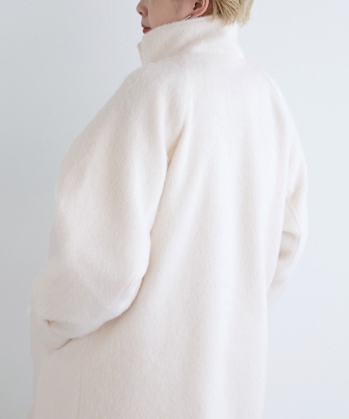 w closet（ダブルクローゼット）の「スタンドカラーダッフルコート（ダッフルコート・レディース・アイボリー/チャコールグレー/ブラック・FREE）」の21枚目の写真