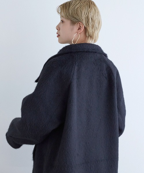 w closet（ダブルクローゼット）の「スタンドカラーダッフルコート（ダッフルコート・レディース・アイボリー/チャコールグレー/ブラック・FREE）」の5枚目の写真