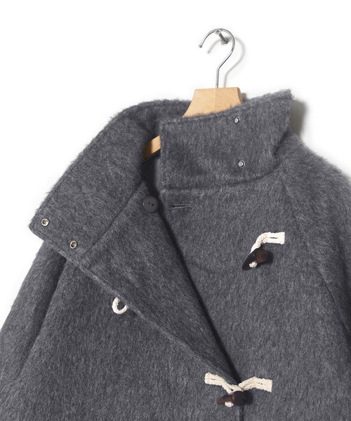 w closet（ダブルクローゼット）の「スタンドカラーダッフルコート（ダッフルコート・レディース・アイボリー/チャコールグレー/ブラック・FREE）」の12枚目の写真