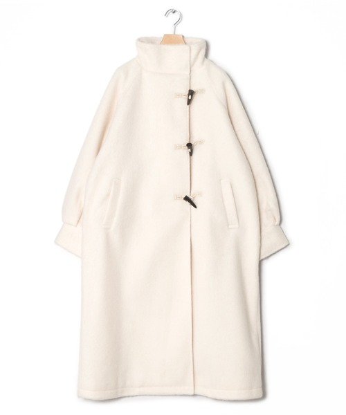 w closet（ダブルクローゼット）の「スタンドカラーダッフルコート（ダッフルコート・レディース・アイボリー/チャコールグレー/ブラック・FREE）」の14枚目の写真