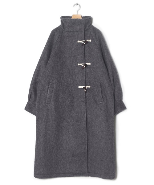 w closet（ダブルクローゼット）の「スタンドカラーダッフルコート（ダッフルコート・レディース・アイボリー/チャコールグレー/ブラック・FREE）」の15枚目の写真