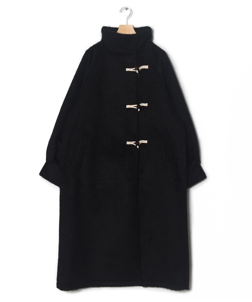 w closet（ダブルクローゼット）の「スタンドカラーダッフルコート（ダッフルコート・レディース・アイボリー/チャコールグレー/ブラック・FREE）」の16枚目の写真