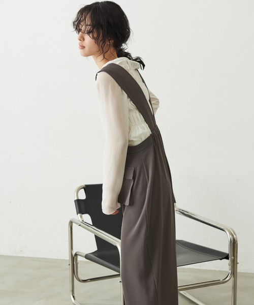 Aunt Marie's（アントマリーズ）の「アウトポケットジャンスカ（ジャンパースカート・レディース・モカ/ブラック・FREE）」の21枚目の写真