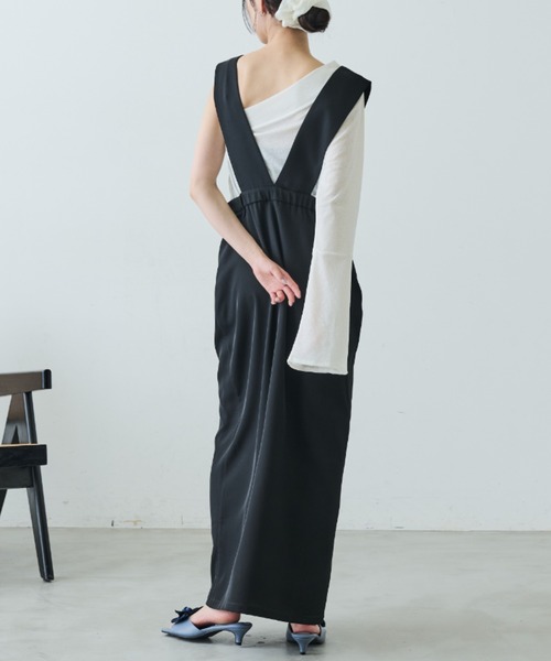 Aunt Marie's（アントマリーズ）の「アウトポケットジャンスカ（ジャンパースカート・レディース・モカ/ブラック・FREE）」の11枚目の写真