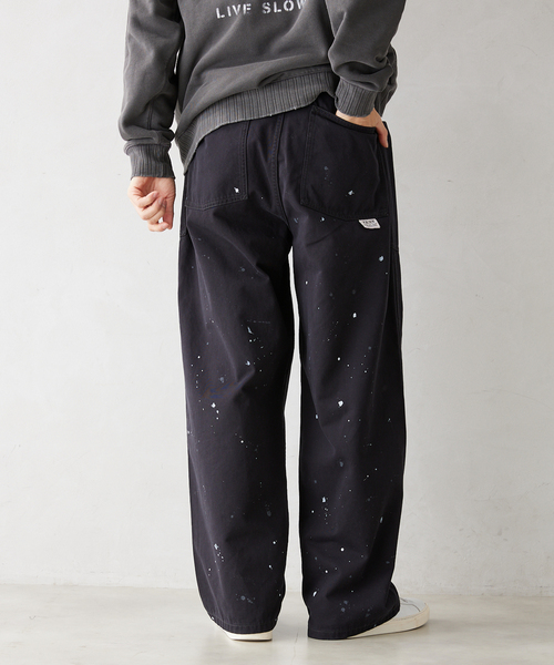 JOURNAL STANDARD relume（ジャーナルスタンダード　レリューム）の「【TEST / テスト】別注 ワイドベイカーパンツ（その他パンツ・メンズ・ベージュ/ブラック・MEDIUM/LARGE）」の8枚目の写真