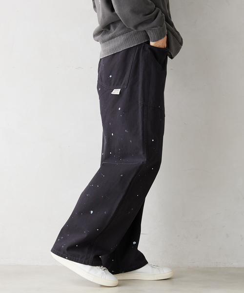 JOURNAL STANDARD relume（ジャーナルスタンダード　レリューム）の「【TEST / テスト】別注 ワイドベイカーパンツ（その他パンツ・メンズ・ベージュ/ブラック・MEDIUM/LARGE）」の9枚目の写真