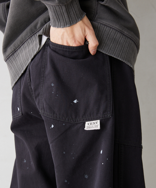 JOURNAL STANDARD relume（ジャーナルスタンダード　レリューム）の「【TEST / テスト】別注 ワイドベイカーパンツ（その他パンツ・メンズ・ベージュ/ブラック・MEDIUM/LARGE）」の10枚目の写真