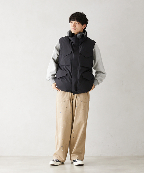 【TEST / テスト】別注 ワイドカバーオール ペンキ加工 定価¥26,400 TEST / テスト】別注 ワイドカバーオール ペンキ加工 定価