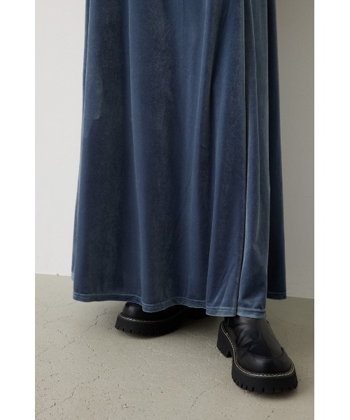 RODEO CROWNS WIDE BOWL（ロデオクラウンズワイドボウル）の「リラックスベロアスカート（スカート・レディース・イエロー/ライトベージュ/ネイビー/サックスブルー・FREE）」の16枚目の写真