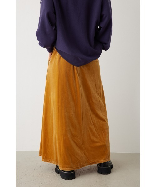 RODEO CROWNS WIDE BOWL（ロデオクラウンズワイドボウル）の「リラックスベロアスカート（スカート・レディース・イエロー/ライトベージュ/ネイビー/サックスブルー・FREE）」の10枚目の写真